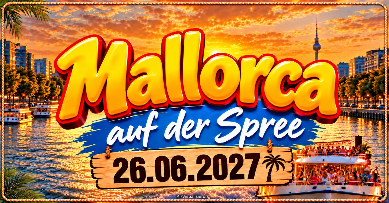 Mallorca auf der Spree – Party-Bootstour am 26.06.2027