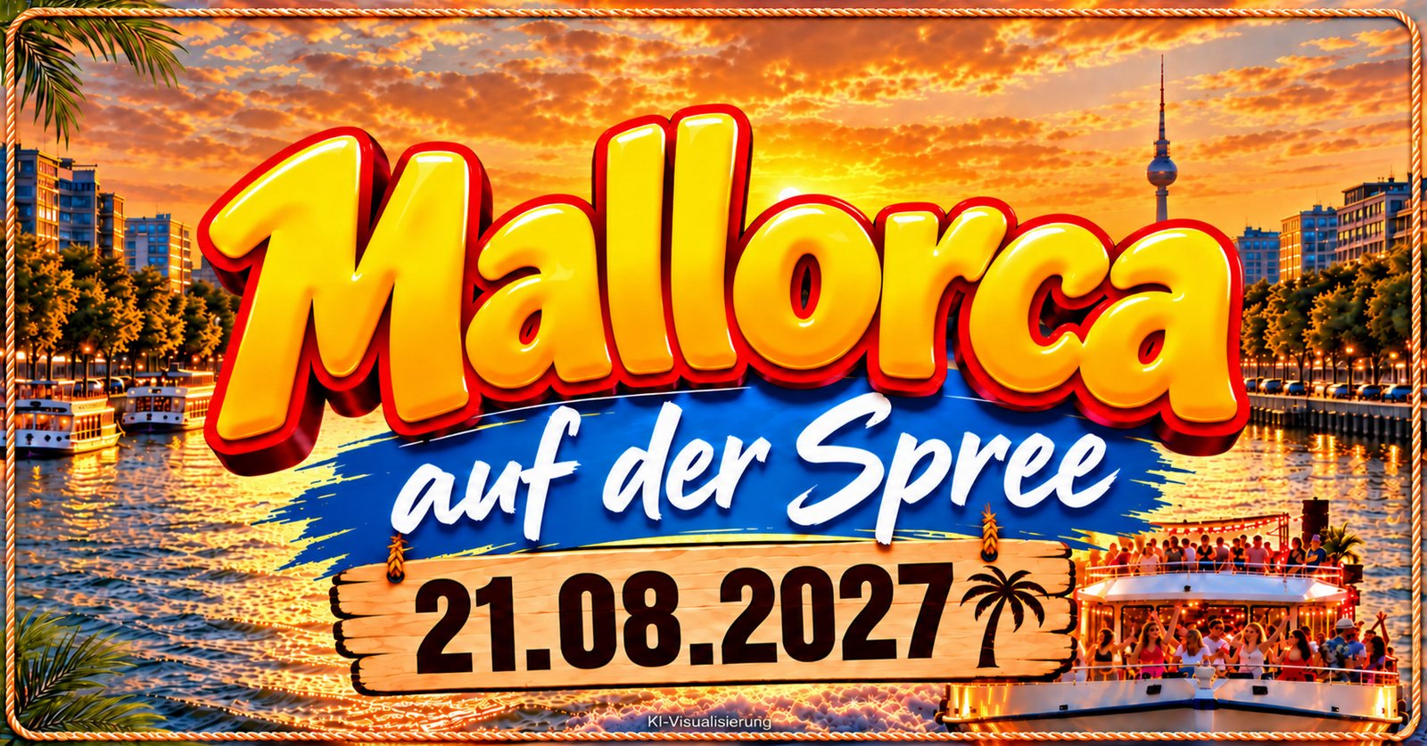 Mallorca auf der Spree – Party-Bootstour am 21.08.2027