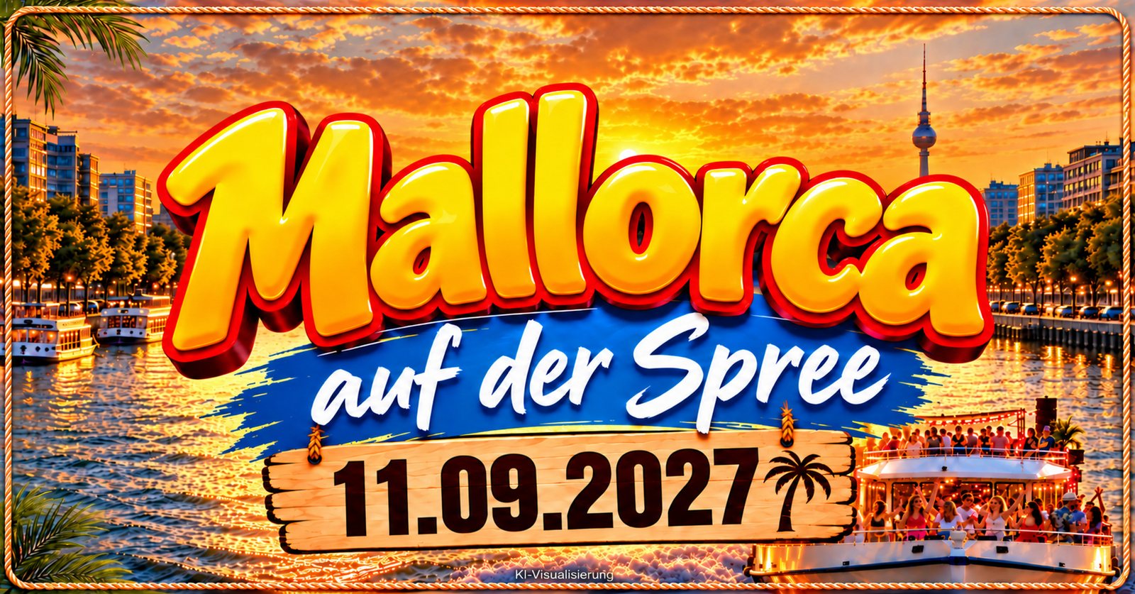 Mallorca auf der Spree – Party-Bootstour am 11.09.2027