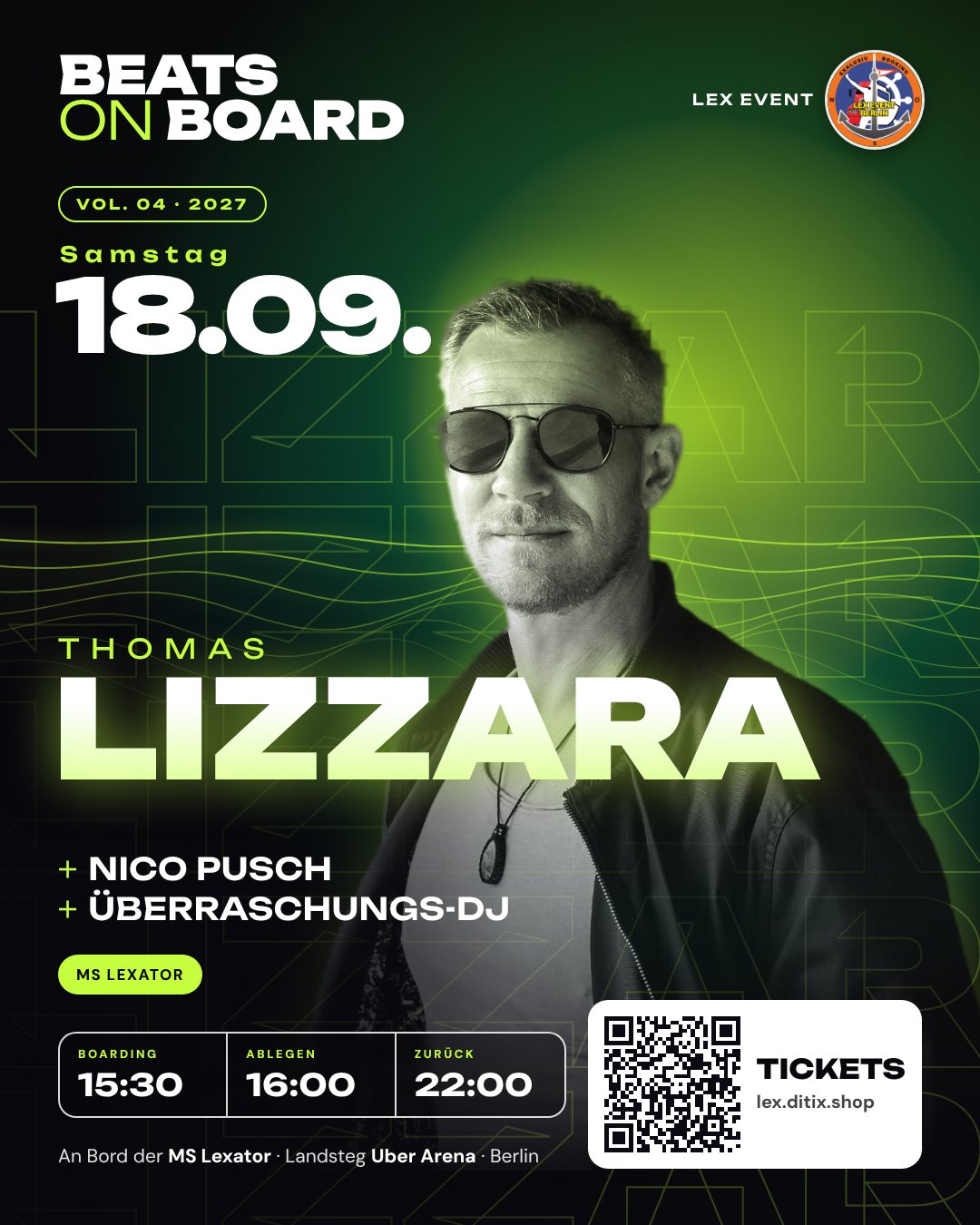 Flyer Beats on Board Vol. 04 · Thomas Lizzara am 18.09.2027